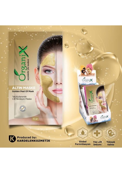 Tek Kullanımlık Altın Maske - Cilt Yenileyici Soyulabilir Maske 15 gr (2 Adet) fiyatları