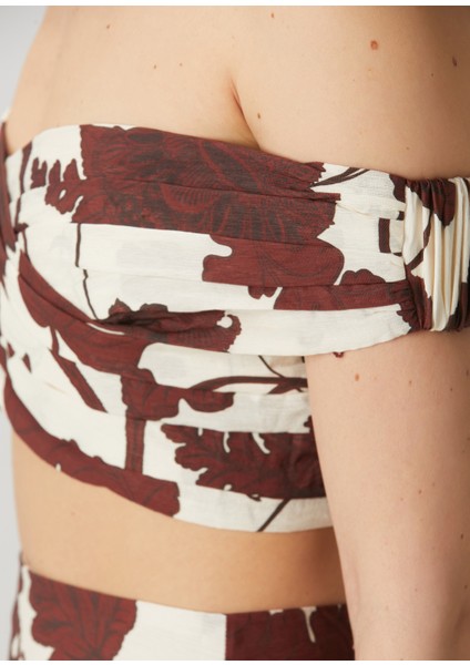 Trisha Kahve Beyaz Çiçekli Bluz indirimleri