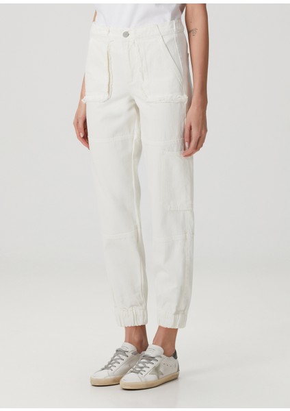 Kırık Beyaz Crop Pantolon modelleri