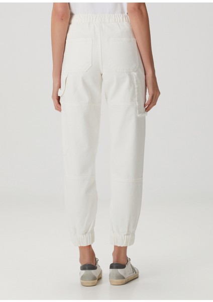 Kırık Beyaz Crop Pantolon fırsatları