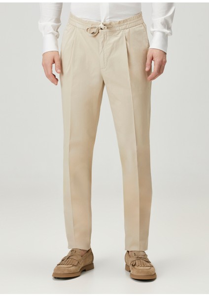 Bej Beli Kordonlu Pilili Pantolon fiyatları