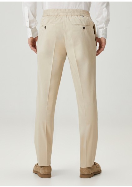 Bej Beli Kordonlu Pilili Pantolon modelleri