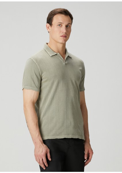 Zion Açık Yeşil Polo Yaka Organik Pamuk T-Shirt modelleri