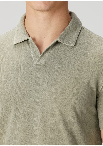 Zion Açık Yeşil Polo Yaka Organik Pamuk T-Shirt indirimleri