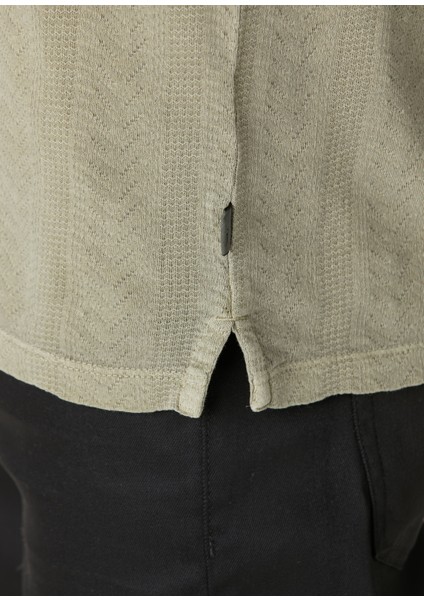 Zion Açık Yeşil Polo Yaka Organik Pamuk T-Shirt