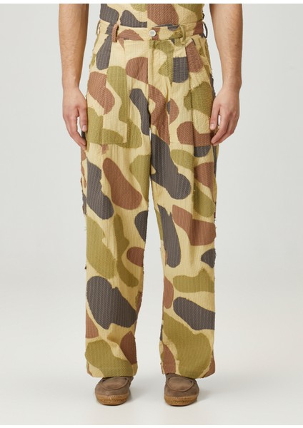 Yuki Kamuflaj Desenli Gofreli Pantolon fiyatları