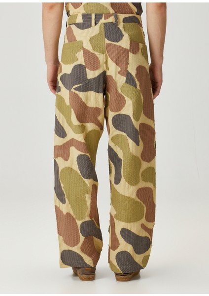Yuki Kamuflaj Desenli Gofreli Pantolon modelleri