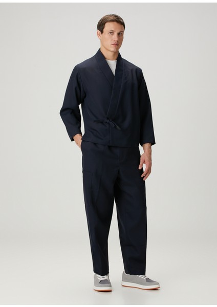 Lacivert Yün Kimono fiyatları