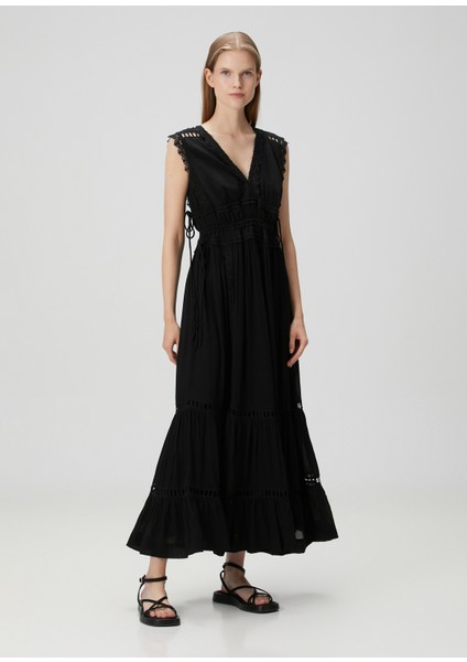 Xanthe Siyah Maksi Elbise fiyatları