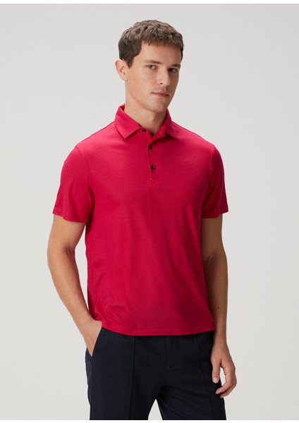 Pembe Polo Yaka Yün T-Shirt modelleri