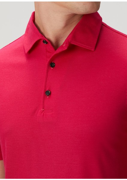 Pembe Polo Yaka Yün T-Shirt indirimleri