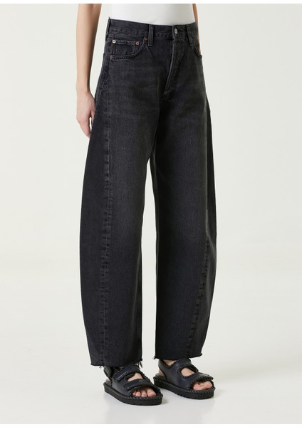 Luna Pieced Siyah Curved Jean Pantolon modelleri