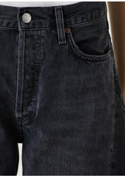 Luna Pieced Siyah Curved Jean Pantolon fırsatları