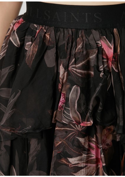 Cavarly Siyah Çiçekli Maksi Etek indirimleri