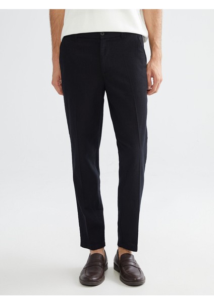 Yeni Sezon Standart Kalıp Keten Görünümlü Erkek Pantolon fiyatları