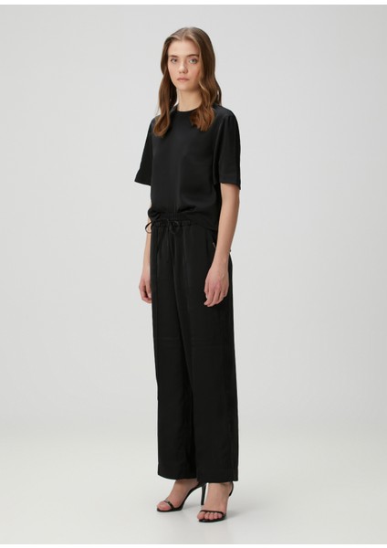 Amelie Siyah Saten T-Shirt fiyatları