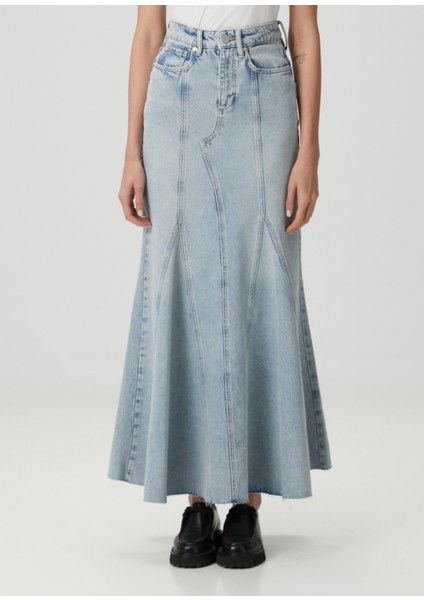 Alma Açık Mavi Maksi Denim Etek fiyatları