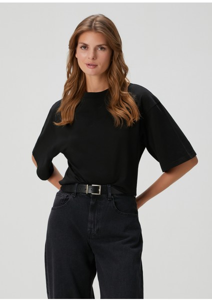 Craneo Amelie Oversized Siyah T-Shirt modelleri