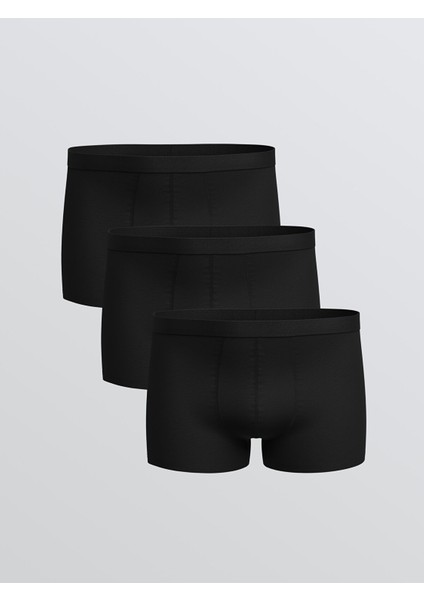 Yeni Sezon Büyük Beden Standart Kalıp Pamuklu Esnek Erkek Boxer 3'lü