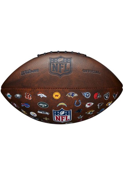 WTF1758XBNF32 Nfl Off Throwback 32 Team Logo Amerikan Futbol Topu fırsatları