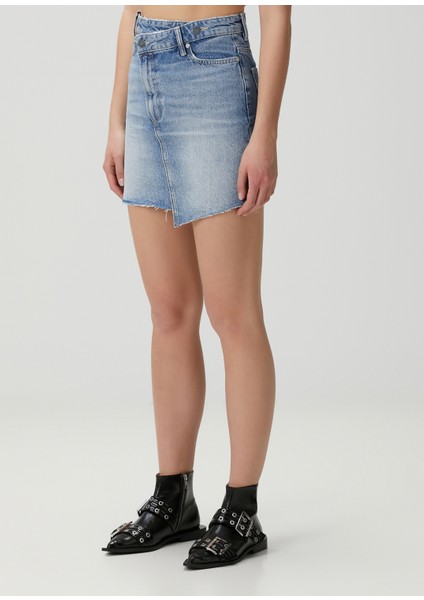 Aki Crossover Mavi Mini Denim Etek fiyatları