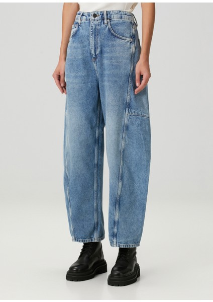 Carter Mavi Barrel Leg Jean Pantolon modelleri