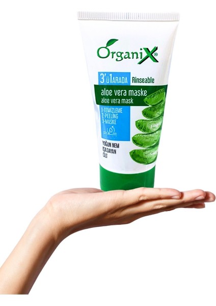 Aloe Vera Maske - 3'ü 1 Arada Temizleme, Peeling ve Nemlendirme Maskesi 150 ml fiyatları