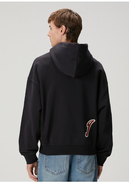 Gio Lacivert Kapüşonlu Sweatshirt fırsatları