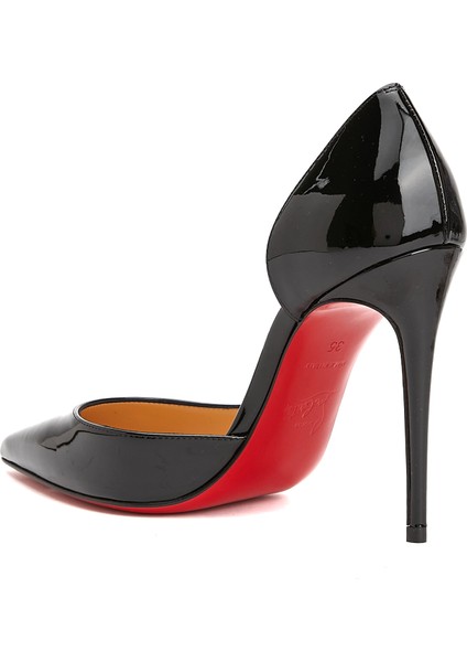 Iriza Siyah Deri Stiletto modelleri