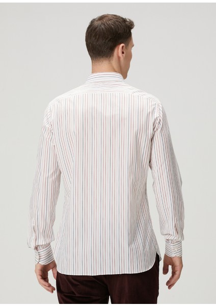 Çok Renkli Çizgi Desenli Gömlek fırsatları