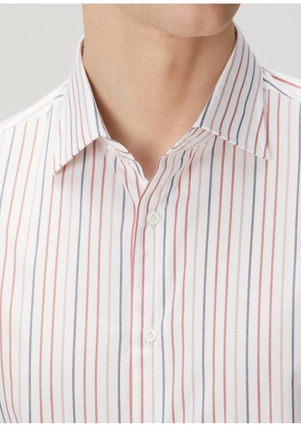 Çok Renkli Çizgi Desenli Gömlek indirimleri