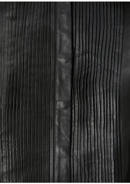 Sara Siyah Pileli Deri Gömlek indirimleri