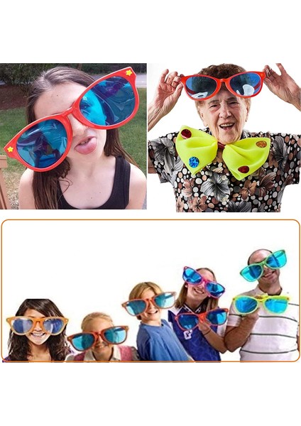 Büyük Parti Gözlüğü Rengarenk 12 Adet 27X9 cm (4887) modelleri