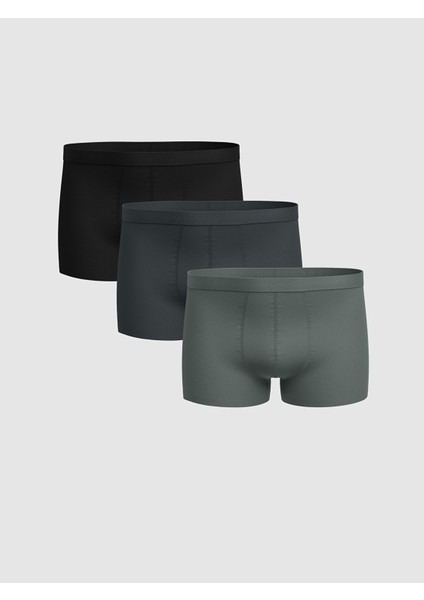 Yeni Sezon Rahat Kalıp Pamuklu Esnek Erkek Boxer 3'lü