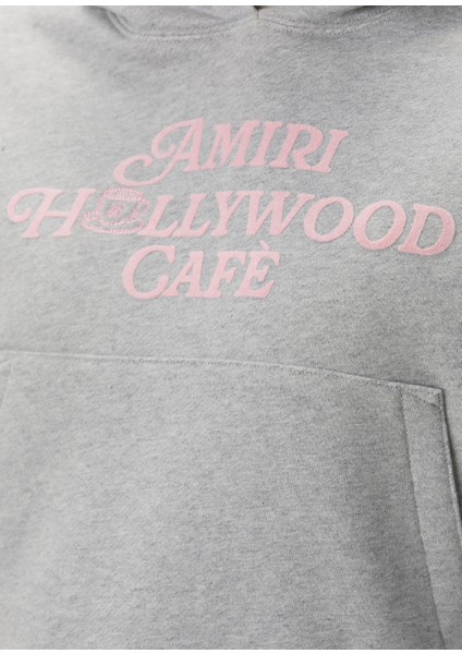 Hollywood Cafe Gri Kapüşonlu Sweatshirt indirimleri