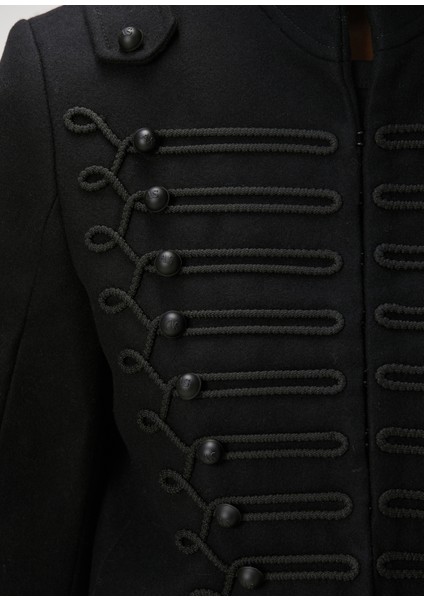 Rummy Siyah Crop Yün Ceket indirimleri