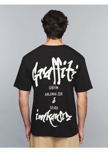 Yeni Sezon Bisiklet Yaka Slogan Baskılı Penye Erkek Tişört indirimleri