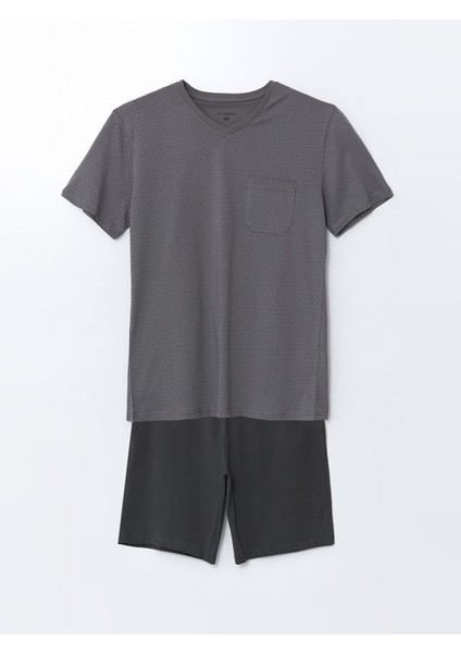Yeni Sezon Standart Kalıp Erkek Şortlu Pijama Takımı indirimleri