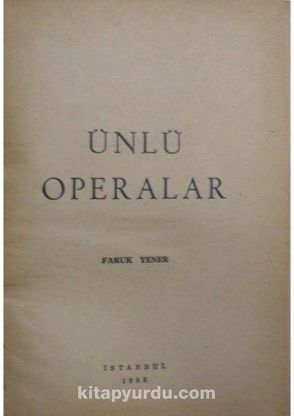 Ünlü Operalar / 8-G-73
