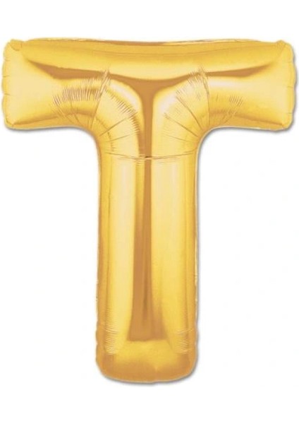 T Harf Folyo Balon Altın Renk 40 Inç (4887)