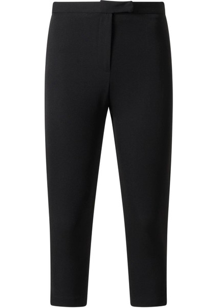 Yüksek Bel Kapri Pantolon Siyah