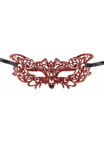 Kırmızı Dantel Masquerade Maskesi 9 No (4887) fiyatları