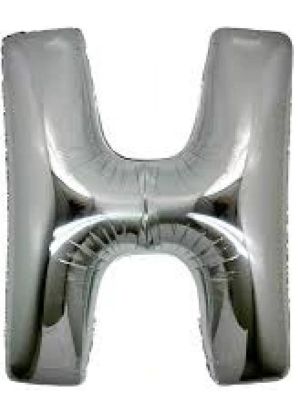 H Harf Folyo Balon Gümüş Renk 40 Inç (4887)