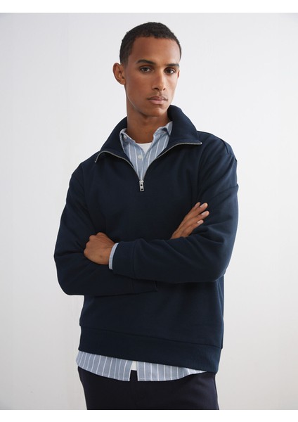 Yeni Sezon Dik Yaka Erkek Sweatshirt