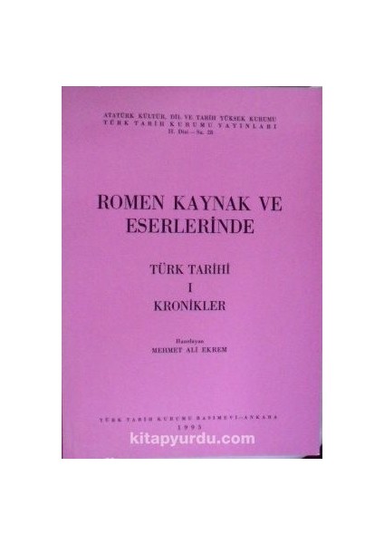 Romen Kaynak ve Eserlerinde Türk Tarihi I Kronikler 13-Z-27