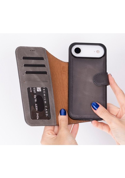 Apple iPhone 17 Air Uyumlu Hakiki Deri Kişiselleştirilebilir Telefon Kılıfı