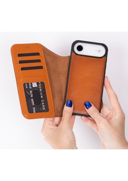 Apple iPhone 17 Air Uyumlu Hakiki Deri Kişiselleştirilebilir Telefon Kılıfı