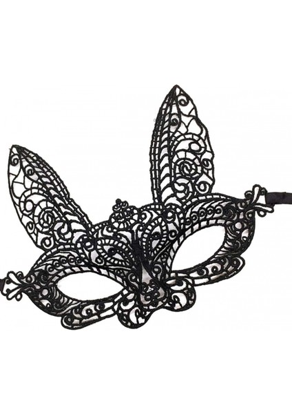 Siyah Renk Dantel Kesim Dantel Işlemeli Balo Parti Maskesi 7 No (4887) fırsatları