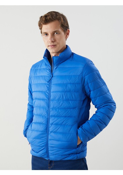 Yeni Sezon Standart Kalıp Dik Yaka Erkek Şişme Mont