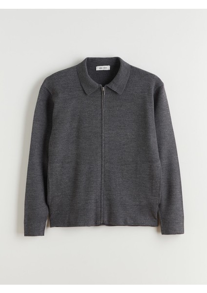 Yeni Sezon Standart Kalıp Polo Yaka Erkek Triko Hırka